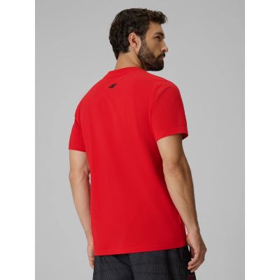 2. T-shirt regular z nadrukiem męski 4F 4FRSS26TTSHM4039-62S