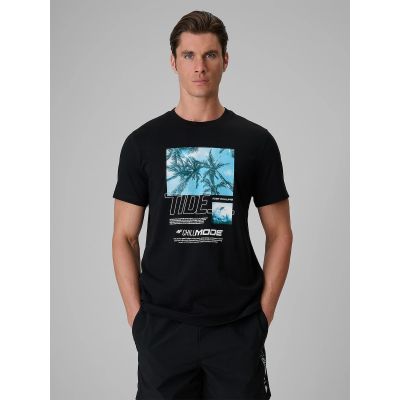 T-shirt regular z nadrukiem męski 4F 4FRSS26TTSHM4321-20S