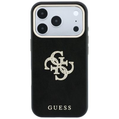 3. Etui Guess Smooth & Big Strass Logo na iPhone 18 Pro Max / 17 Pro Max - czarne