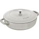 2. STAUB Żeliwna patelnia do duszenia z pokrywką 28 cm, truflowy
