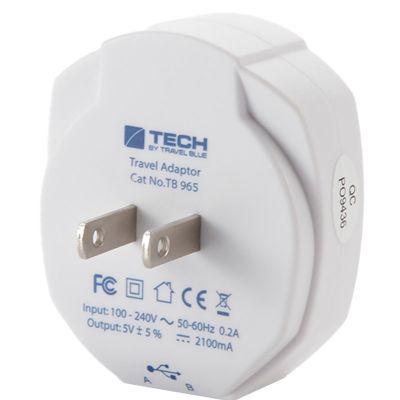 4. TRAVEL BLUE ŁADOWARKA SIECIOWA 2 USB - USA