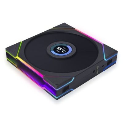 3. Lian Li Uni Fan TL LCD Obudowa komputera, Procesor Wentylator 14 cm Czarny 1 szt.