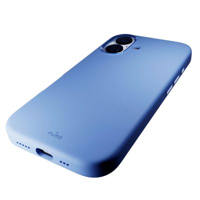 6. Etui silikonowe Puro Icon Mag Pro MagSafe do iPhone 16 - niebieskie