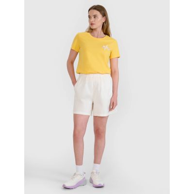 3. T-shirt regular z nadrukiem damski 4F 4FRSS25TTSHF2693-71S