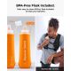 11. Kamizelka do biegania Spigen A721 Dynamic Shield M-L z butelką soft flask 500 ml - czarna