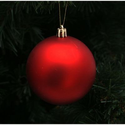 18. BOMBKA DEKORACYJNA PLASTIKOWA BEZPIECZNA 9SZT ŚR 60MM CZERWONY