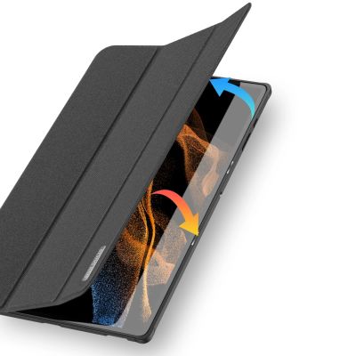 8. DUX DUCIS Domo składany pokrowiec etui na tablet z funkcją Smart Sleep podstawka Samsung Galaxy Tab S8/S9 Ultra czarny
