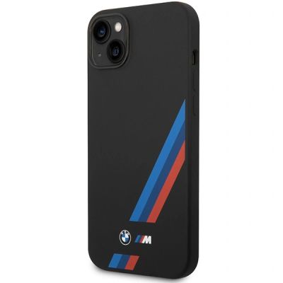 2. Etui BMW Silicone Slanted Sttripes na iPhone 14 Plus / 15 Plus - czarne