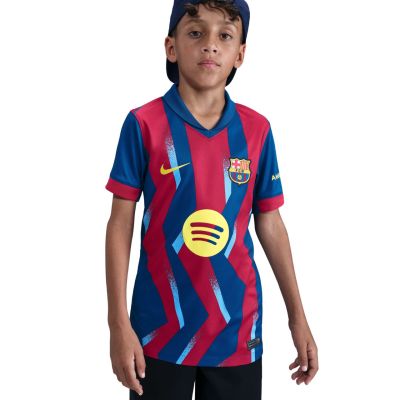 5. Koszulka dla dzieci Nike FC Barcelona Stadium 25/26 granatowo-czerwona FZ1307 432