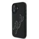 Etui Karl Lagerfeld 3D Rubber Signature na iPhone 16 - czarne