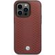 3. Etui BMW Leather Diamond Pattern na iPhone 14 Pro Max - burgundowe