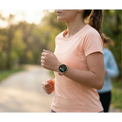 15. Smartwatch Gravity Złoty Pasek + Bransoleta GT31-1