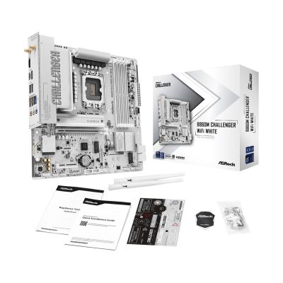 6. ASRock B860M Challenger WiFi White 1851 mATX HDMI/DP  DDR5