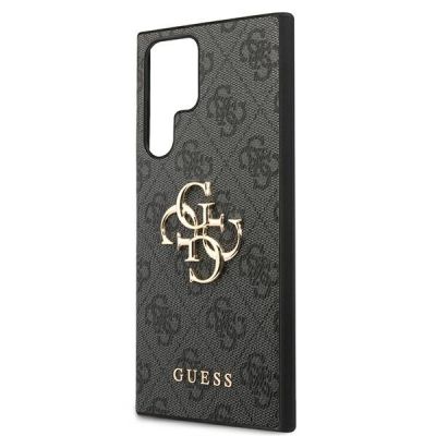 6. Etui Guess 4G Big Metal Logo na Samsung Galaxy S22 Ultra - szare