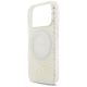 6. Etui Guess IML Flowers Allover Electroplated with Pearl Strap MagSafe na iPhone 18 Pro / 17 Pro - białe