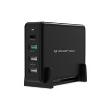 Conceptronic OZUL01B ładowarka do urządzeń przenośnych Uniwersalne Czarny Prąd przemienny Szybkie ładowanie Wewnętrzna