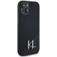 4. Etui Karl Lagerfeld Silicone Shadow Metal Initial MagSafe do iPhone 15 czarny
