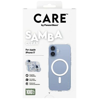 5. Etui CARE by PanzerGlass Fashionable Samba w. White MagSafe na iPhone 17 - przezroczyste