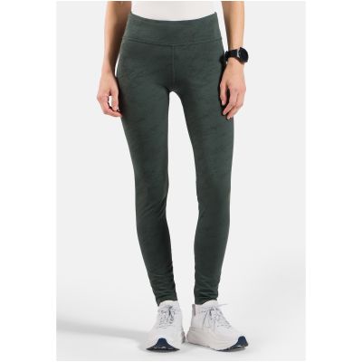 Legginsy Odlo Tights ZEROWEIGHT PRINT REFLECTIVE Zielone