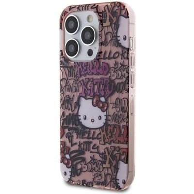 2. Etui Hello Kitty IML Tags Graffiti na iPhone 14 Pro - różowe