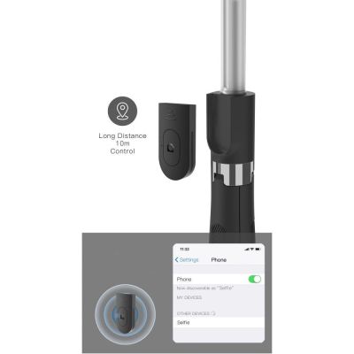 7. Selfie stick Tech-Protect L01S Bluetooth z tripodem do 70cm - czarny