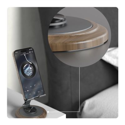 10. Podstawka do telefonu Dudao F17M 360° metalowa - szara