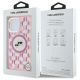 8. Etui Karl Lagerfeld IML Monogram Karl & Choupette Head MagSafe na iPhone 16 Pro - różowe