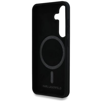 7. Etui Karl Lagerfeld Silicone Double Heads And Circle MagSafe Samsung Galaxy S25 Plus czarny