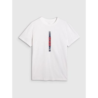 7. T-shirt regular z nadrukiem męski 4F 4FRAW25TTSHM3225-10S