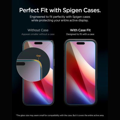 10. Szkło hartowane Spigen Glas.tR EZ Fit Pro HD AC 2-Pack na iPhone 18 Pro / 17 Pro / 17 / 16 Pro