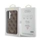 8. Etui Guess 4G Metal Gold Logo na Samsung Galaxy S24 - brązowe