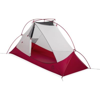 12. MSR Hubba Hubba Bikepack 1 os. Zielony, Czerwony, Biały Namiot trójkątny