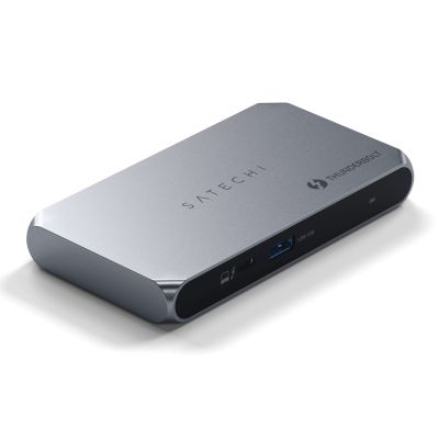 Satechi Thunderbolt 4 Slim Hub Pro - hub USB-C (port DC 20V, USB 3.2 Gen 2 Data Port, 3x port Thunderbolt 4) (space gray)
