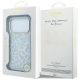 8. Etui Guess IML Leopard Glitter Triangle Logo MagSafe na iPhone 17 Pro Max / 18 Pro Max - niebieskie
