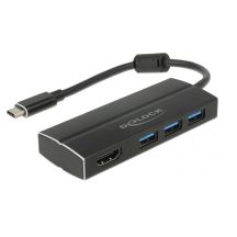 DeLOCK 63931 stacja dokująca USB 3.2 Gen 1 (3.1 Gen 1) Type-C Czarny