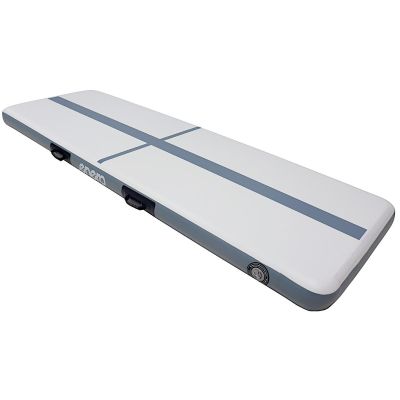 2. AIR TRUCK MATERAC GIMNASTYCZNY MATA ŚCIEŻKA AKROBATYCZNA 300X100X15CM POMPKA ELEKTRYCZNA SZARA