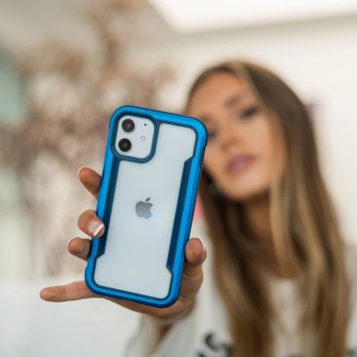 10. Raptic X-Doria Shield Case etui iPhone 14 pancerny pokrowiec niebieski