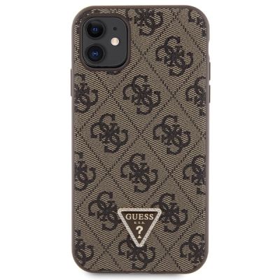 3. Etui Guess Crossbody 4G Metal Logo na iPhone 11 / Xr - brązowe