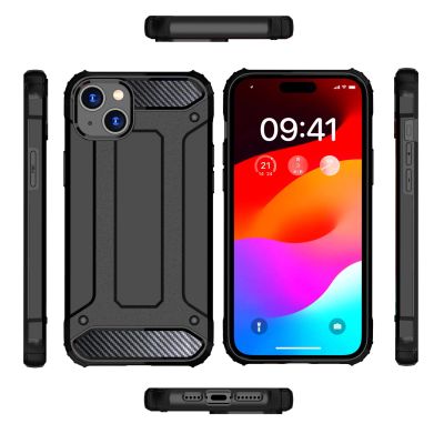 4. Pancerne etui do iPhone 15 Plus Hybrid Armor - niebieskie