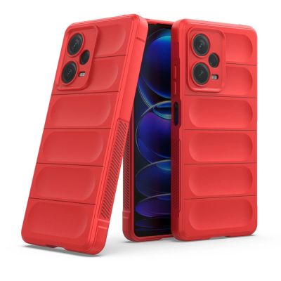 12. Magic Shield Case etui do Xiaomi Redmi Note 12 Pro+ elastyczny pancerny pokrowiec czerwone