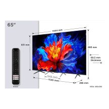 Telewizor TCL 65P8K QLED 65" 4K Ultra HD 120Hz Google TV Dolby Atmos Metaliczny