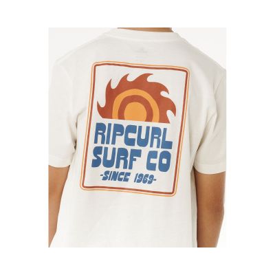 5. Koszulka chłopięca RIP CURL Pacific Rinse Sunrise Tee-Boy biała
