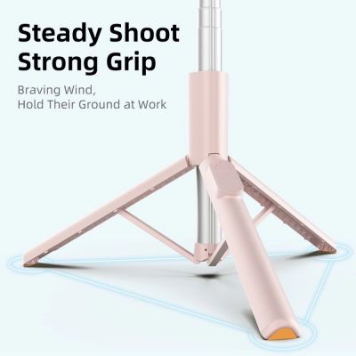 9. Selfie Stick Tech-Protect L09S z tripodem - różowy