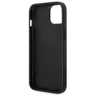 7. Etui Guess 4G Metal Gold Logo na iPhone 14 Plus / 15 Plus - szare