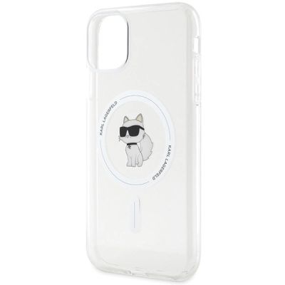 6. Etui Karl Lagerfeld IML Choupette MagSafe na iPhone 11 / Xr - przezroczyste