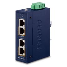 PLANET Industrial 2-port 10/100/1000T Gigabit Ethernet Obsługa PoE Niebieski