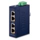 PLANET Industrial 2-port 10/100/1000T Gigabit Ethernet Obsługa PoE Niebieski