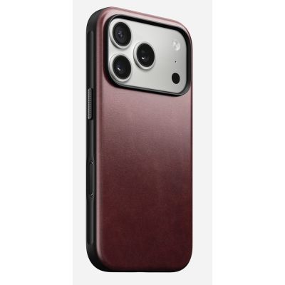Nomad Modern Leather Case pokrowiec na telefon komórkowy 16 cm (6.3") Bordowy