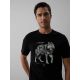 3. T-shirt regular z nadrukiem męski 4F 4FKAW26TTSHM4500-20S