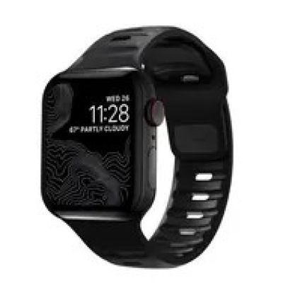 10. Nomad Sport Strap Band Czarny Aluminium, Guma